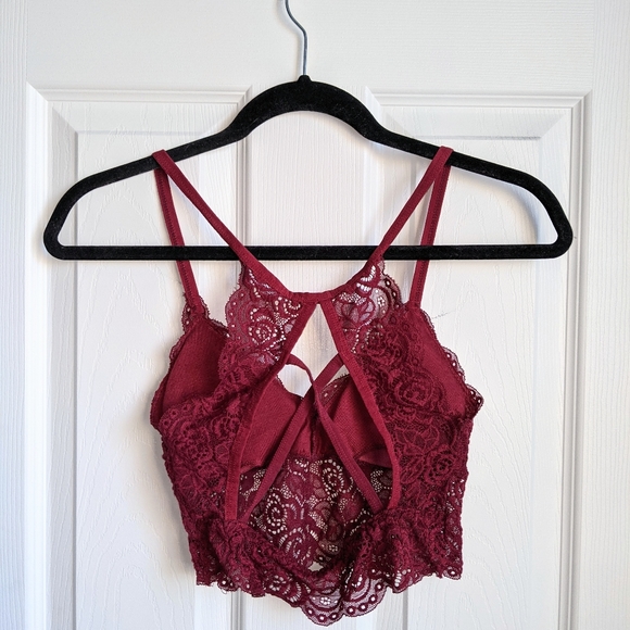 2/$20 Maroon Lace Bralette - Picture 2 of 3
